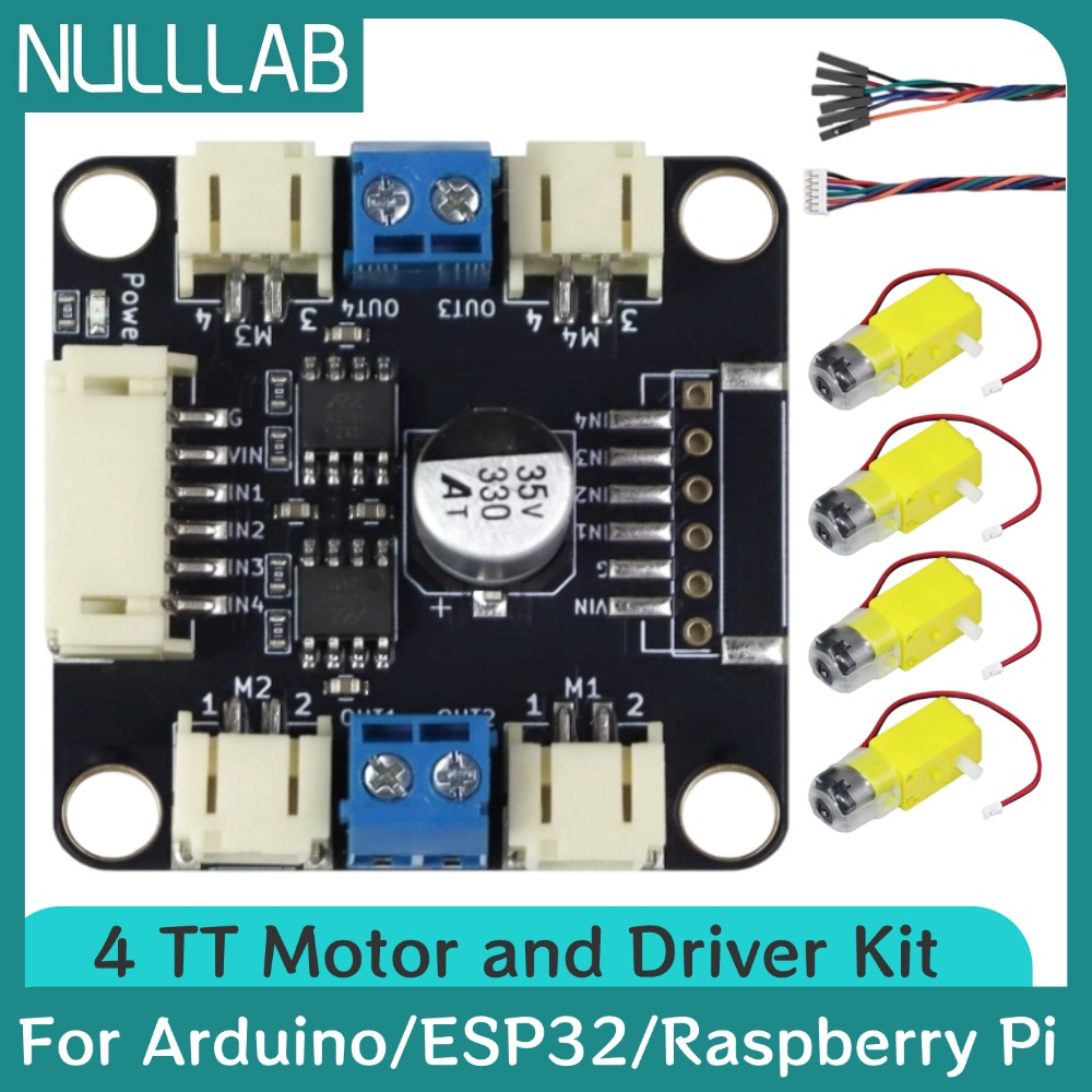 Motor Driver L298N - Kit de Motor e Driver 4