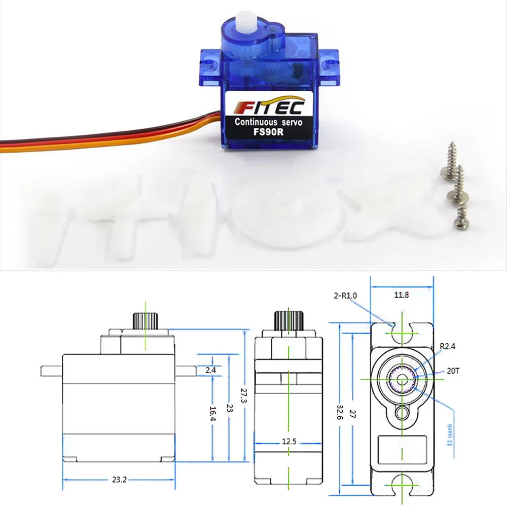 Feetech mini fs90r micro servo - Micro Servo avaliação e preço