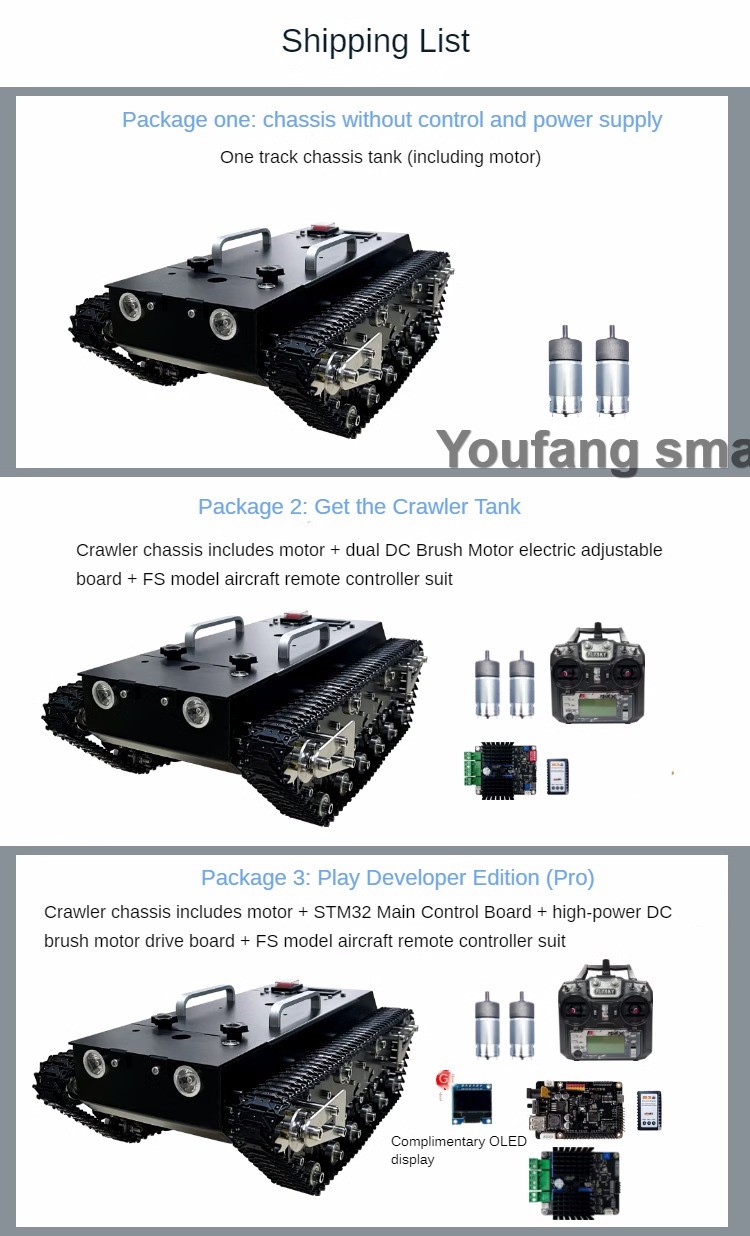 30kg de carga rc tanque chassi - Tracked Robot Chassis avaliação e preço